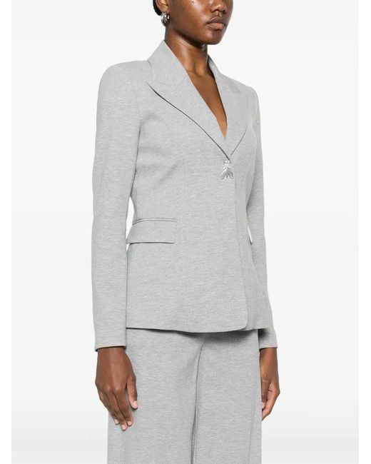 Patrizia Pepe Gray Single Button Blazer