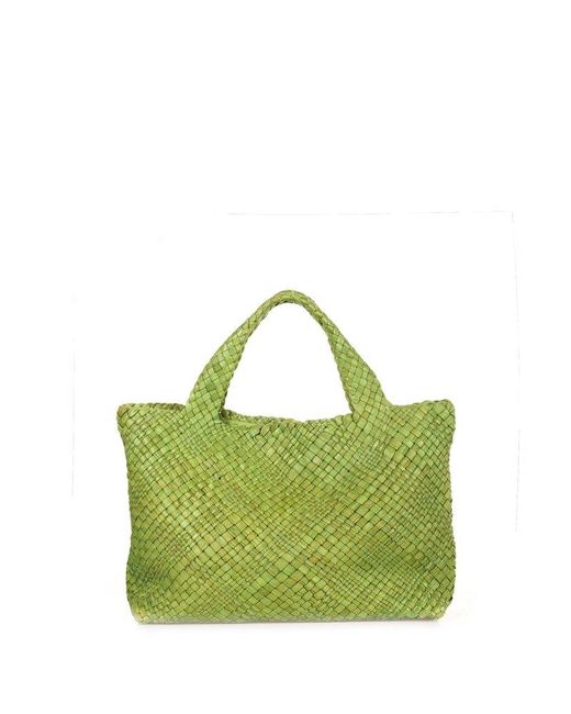 Plinio Visona' Green Esmeralda Shopper Bag