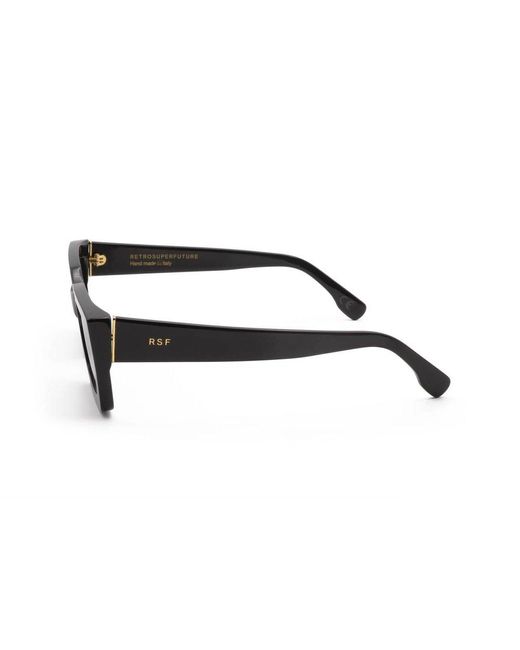 Retrosuperfuture Black Rectangular Frame Sunglasses