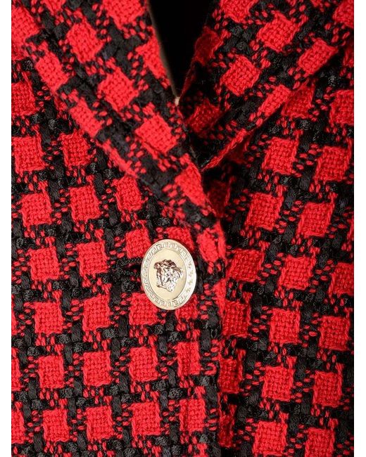 国内発送/送料関税込【VERSACE】 Informal Tweed Jacket versace--Single-Breasted-