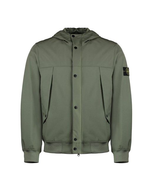 Stone Island Green Techno Fabric Jacket for men