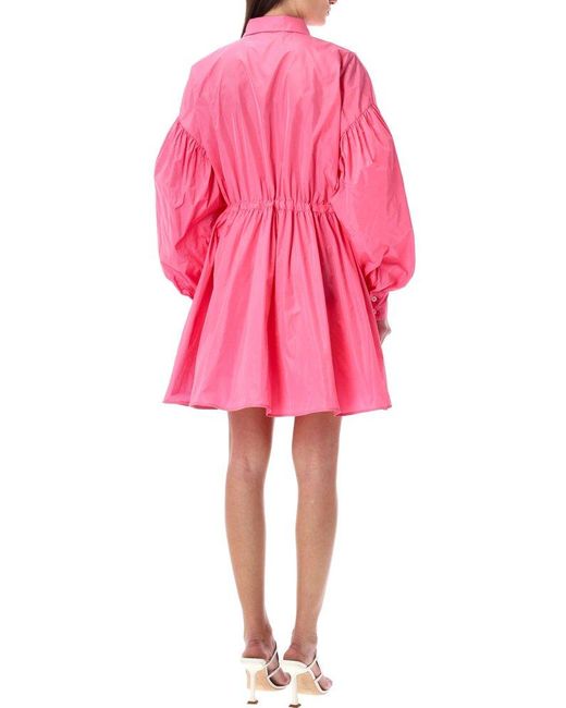 MSGM Pink Taffetà Short Dress