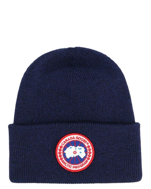 Canada Goose Wool Logo Patch Beanie in 