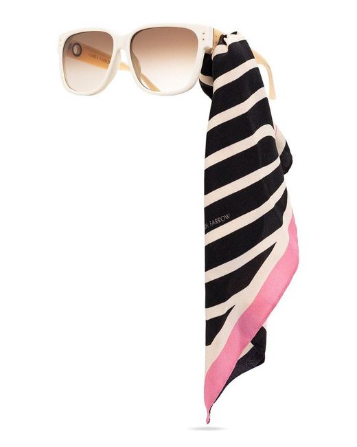 Linda Farrow White 'perry' Sunglasses,
