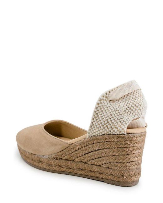 Manebí Natural Manebi Hamptons Ankle Strap Wedge Espadrilles