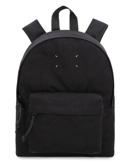 Maison Margiela Black Canvas Backpack for men