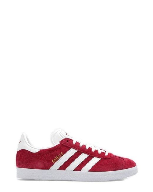 Adidas Originals Red Gazelle Lace-up Sneakers