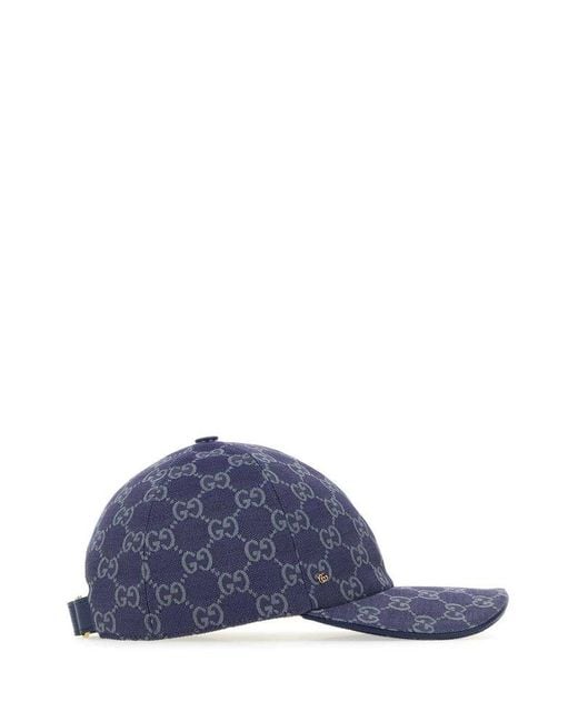 Gucci Blue GG Canvas Baseball Hat for men
