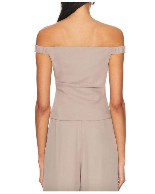 The Sei Brown Off Shoulder Top