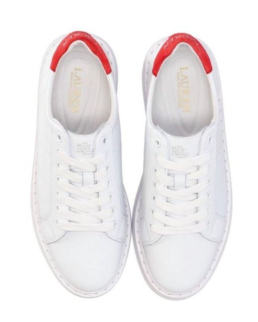 Polo Ralph Lauren White Angeline Iv Low-top Sneakers