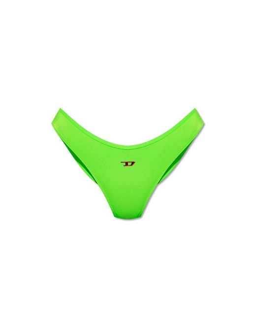 DIESEL Green Bfpn Bonitas X Logo Plaque Swimsuit Bottoms