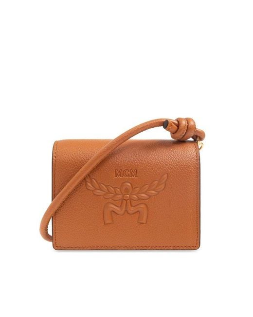 MCM Brown Strapped Wallet,