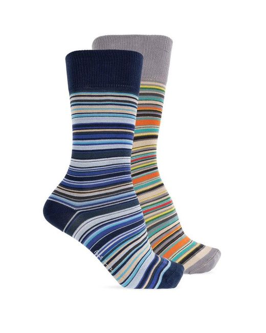 Paul Smith Blue Socks Two-pack, for men