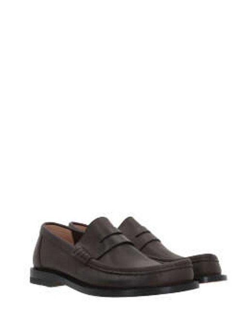 Loewe Brown Campo Round Asymmetrical Toe Loafers