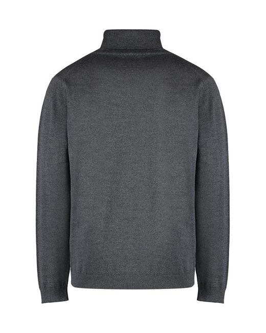 Roberto Collina Gray Long Sleeved Knitted Sweater for men