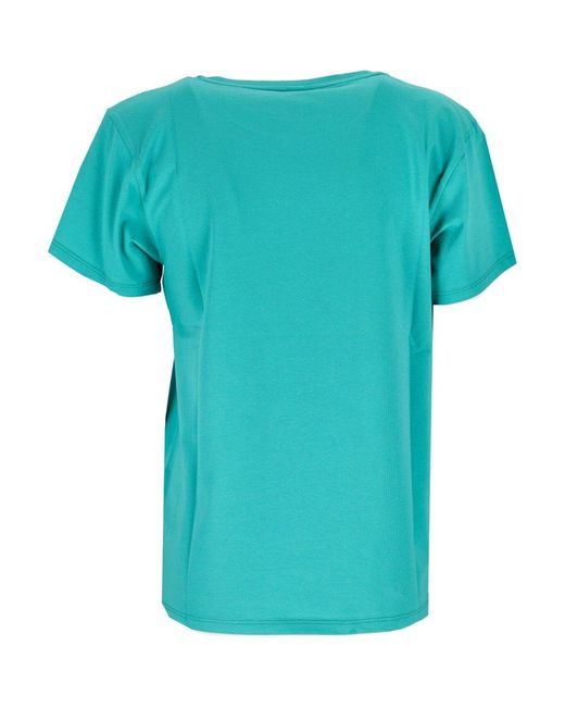 Moschino Logo Teddy Bear Detailed Crewneck T-shirt in Blue | Lyst