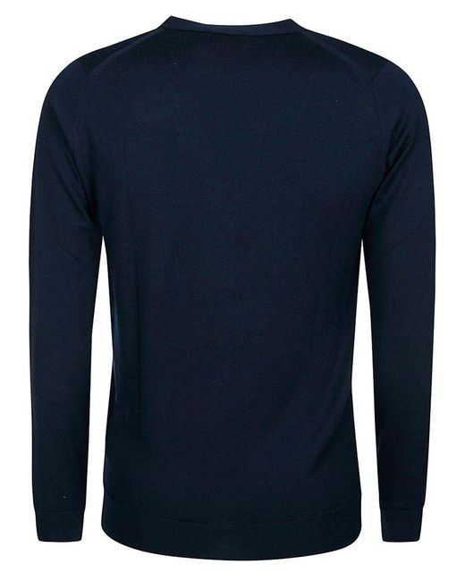 John Smedley Blue Petworth Knit Cardigan for men