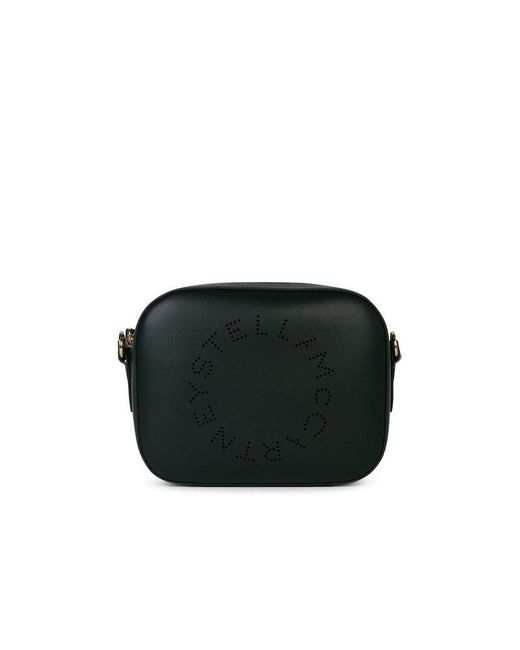 Stella McCartney Black 'Stella' 'Logo' Dark 'Alter Mat' Mini Bag