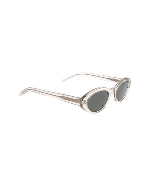 Saint Laurent Black Oval Frame Sunglasses