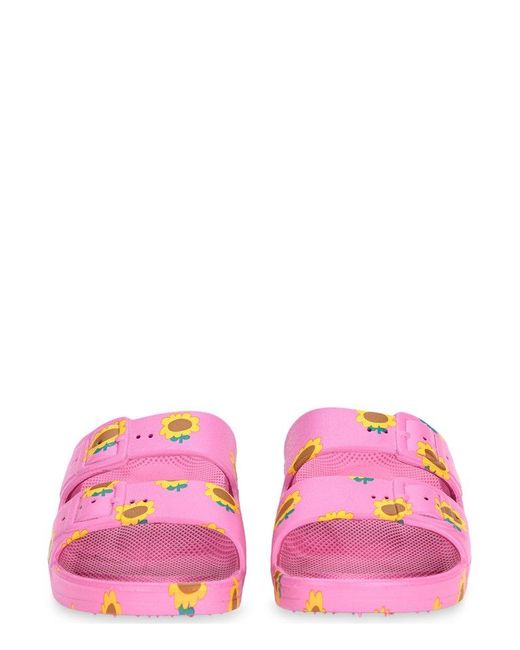 Bobo Choses Pink All-Over Sunflower Printed Sandlas