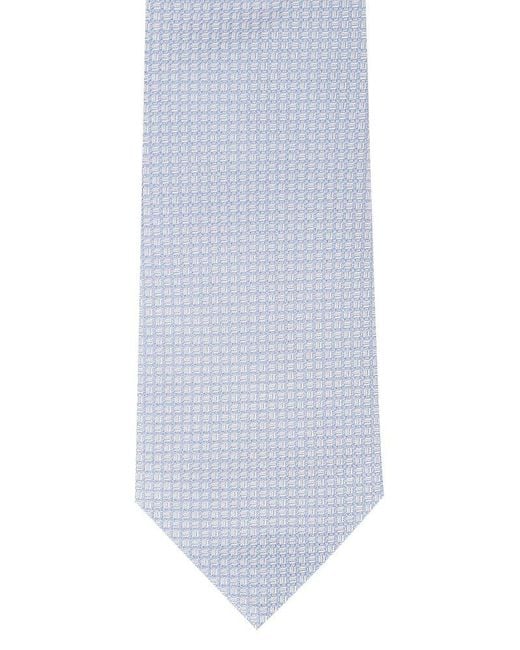 Errico Formicola White Patterned Tie for men