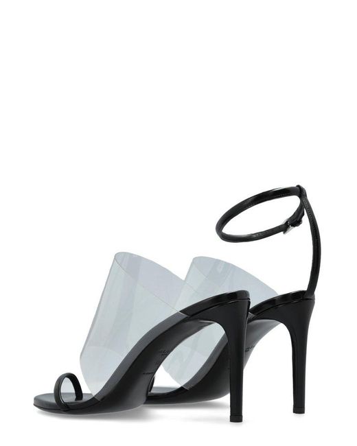 Alaïa White Asymmetric Sandals