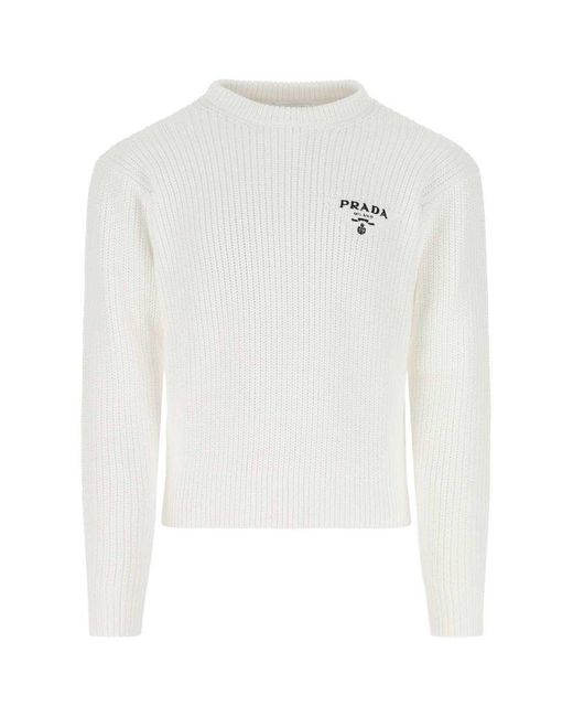 Prada White Knitwear for men