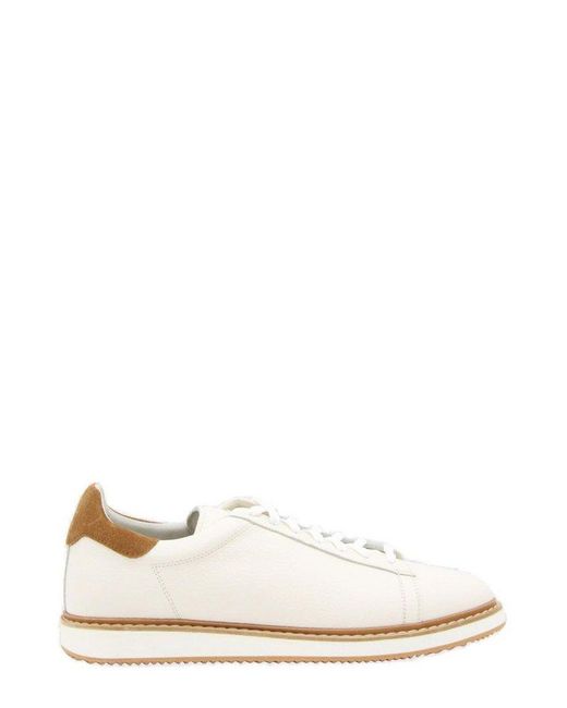 Brunello Cucinelli Natural Leather Low-top Sneakers for men