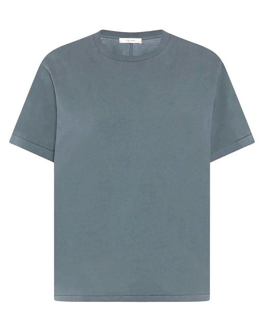 The Row Blue Florie Top In Cotton