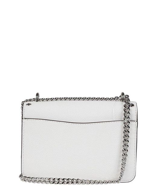 MICHAEL Michael Kors Gray Eyelet-Embellished Chain Linked Shoulder Bag
