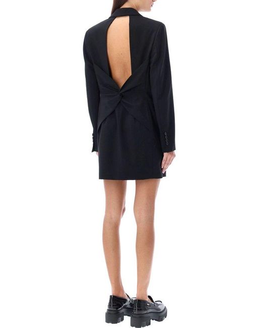 MSGM Black Double-breasted Tailleur Dress