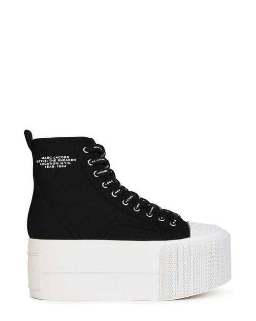 Marc Jacobs Black High-top Platform Lace-up Sneakers