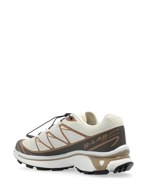 Salomon White Xt-6 Lace-Up Sneakers for men