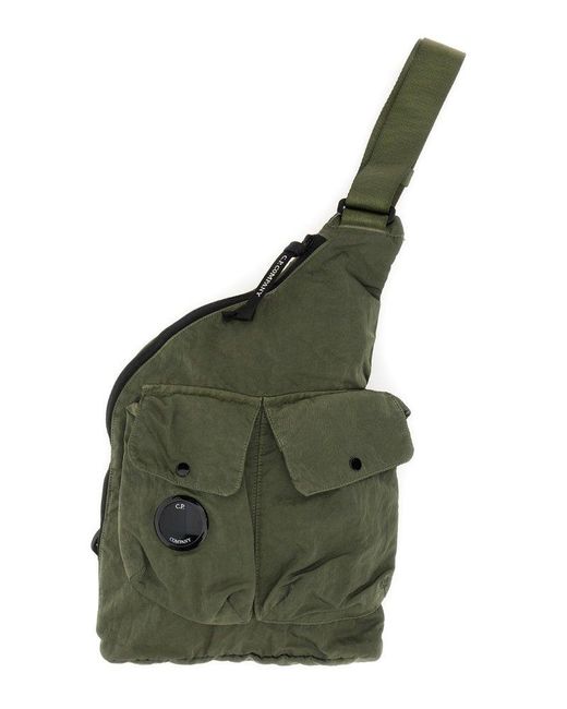 C P Company Green Single Shoulder Strap Crossbody Bag for men