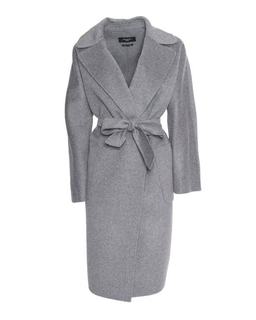 Weekend by Maxmara Gray Double-breasted Coat