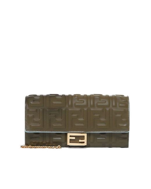 Fendi Multicolor Ff Leather Wallet On Chain Bag