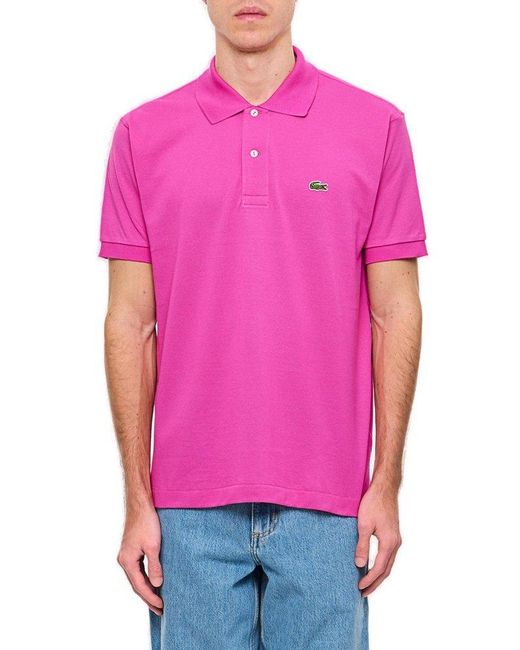 Lacoste Pink Original L.12.12 Piqué Short-Sleeved Polo Shirt for men