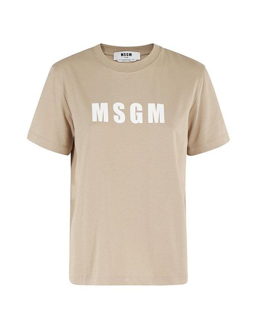 MSGM Natural T-Shirt T-Shirt