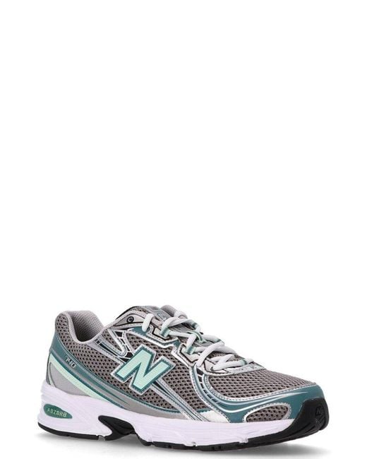 New Balance White 740 Lace-Up Sneakers for men