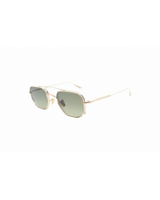 Jacques Marie Mage Green Marbot Aviator Frame Sunglasses