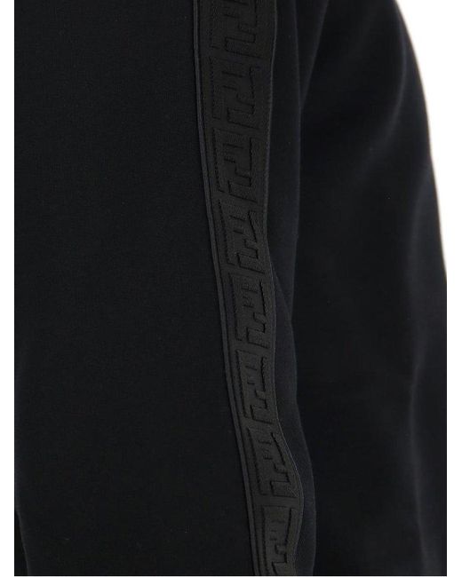 Fendi Black Ff Motif Sweatshirt for men
