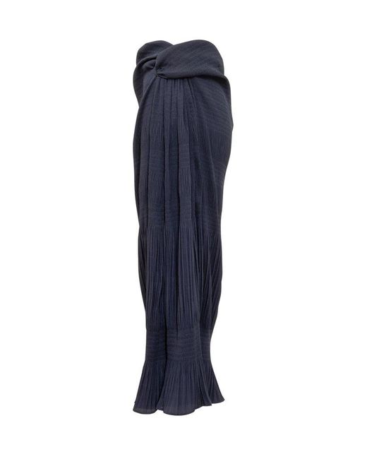 JW Anderson High Waist Draped Skirt in Blue | Lyst