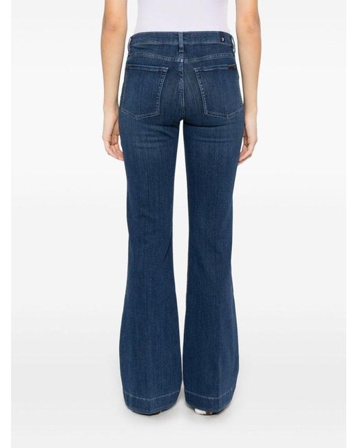 7 For All Mankind Blue Tailorless Dojo Jeans