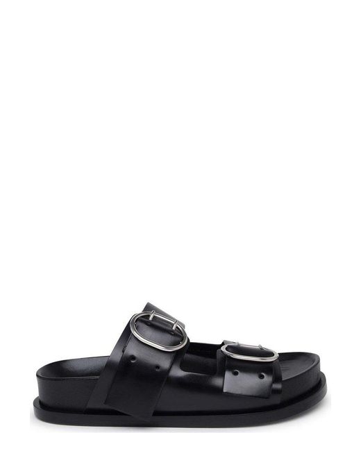 Jil Sander Black Buckle-fastened Slip-on Sandals