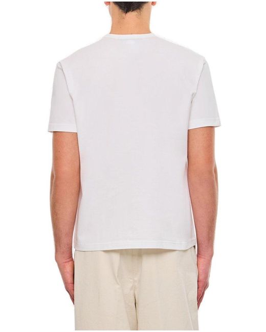 Junya Watanabe White Paris Fashion Week Graphic Printed Crewneck T-shirt for men