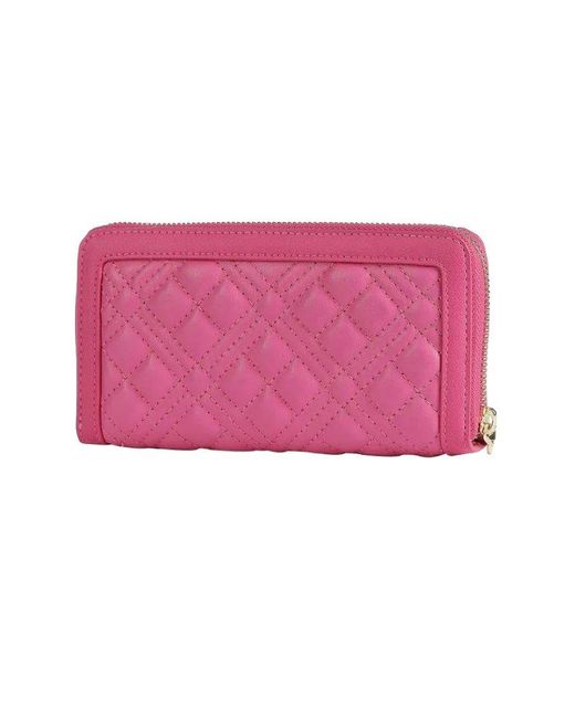 Love Moschino Pink Quilted Zipped Wallet