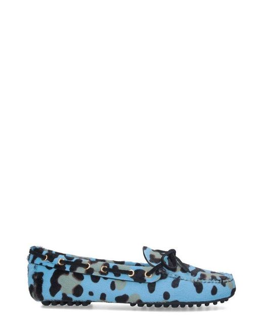 Car Shoe Blue Moccasin Flats
