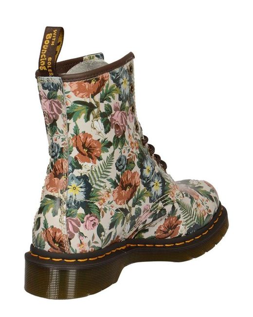 Dr. Martens Green 1460 All-over Printed Lace-up Boots