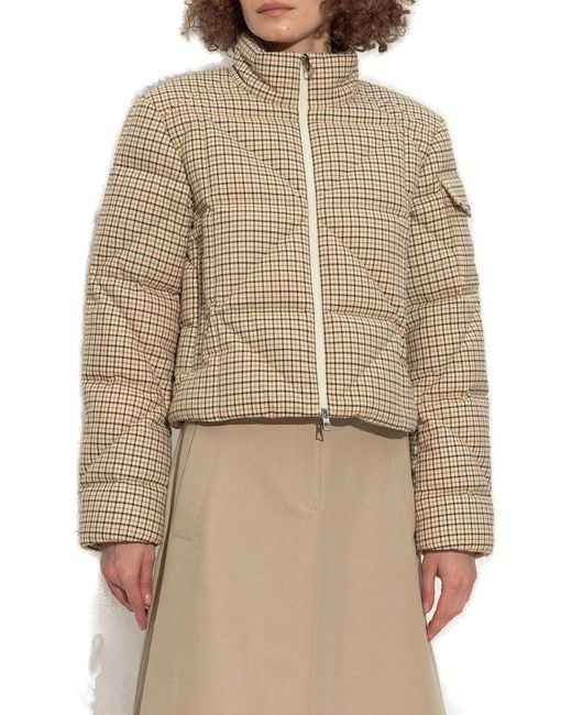 Moncler Natural Keros Quilted Short Down Jacket