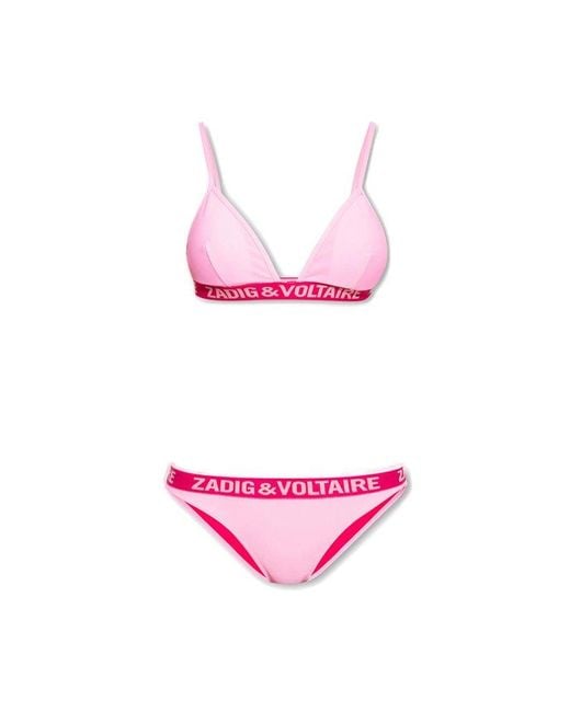 Zadig & Voltaire Pink Bikini With Logo